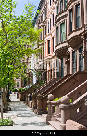 L'arenaria appartamento case, palazzi, residenze sulla Upper West Side di Manhattan, New York, New York. Foto Stock