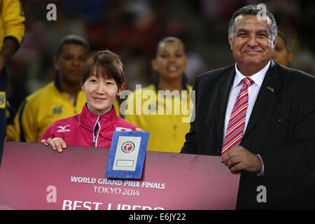 Ariake Coliseum di Tokyo in Giappone. 24 Ago, 2014. Yuko sano (JPN), 24 agosto 2014 - Pallavolo : FIVB World Grand Prix 2014 round finale Premiazione al Ariake Coliseum di Tokyo in Giappone. © AFLO SPORT/Alamy Live News Foto Stock