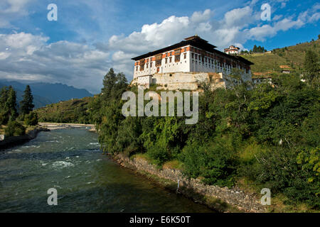 Rinpung Dzong, Drukpa Kagyu, monastero buddista e fortezza, Paro distretto, Bhutan Foto Stock