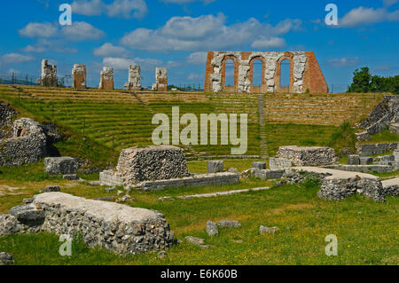 Teatro romano, Gubbio in Umbria, Italia Foto Stock