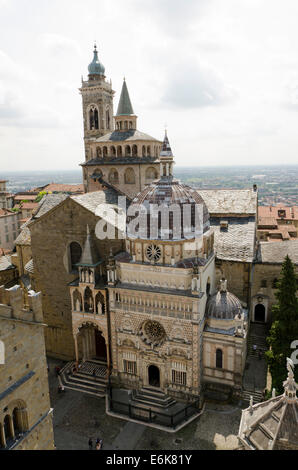 Bergamo Italia, veduta della Cappella Colleoni centro storico Bergamo, Città alta, alta città, Lombardia, Italia. Foto Stock