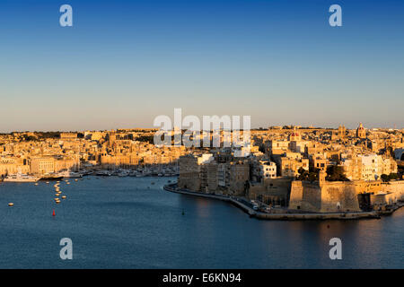 Tre città da La Valletta, Malta, Foto Stock