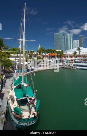 BAYSIDE MARKETPLACE marina centro di Miami Florida USA Foto Stock