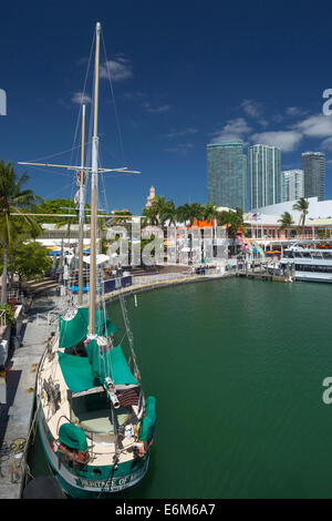 BAYSIDE MARKETPLACE marina centro di Miami Florida USA Foto Stock