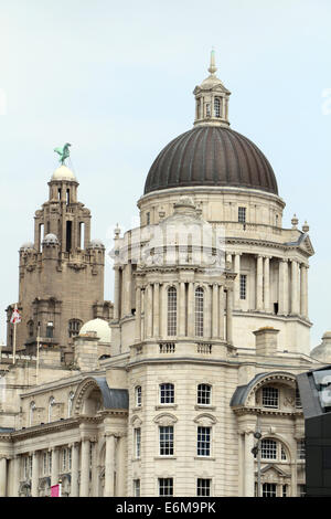 Il porto di Liverpool edificio Pier Head Foto Stock