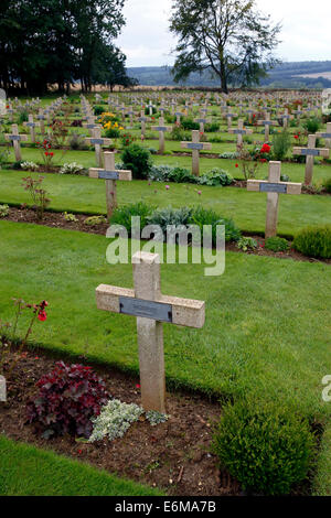 Il francese war graves Thiepval Foto Stock