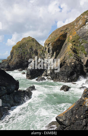 Mullion Cove penisola di Lizard Cornwall Inghilterra REGNO UNITO Foto Stock