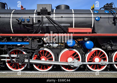 Antica locomotiva a vapore serie TE 858 Foto Stock