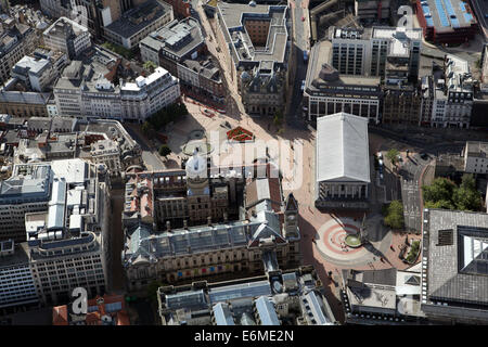 Vista aerea del centro cittadino di Birmingham, Regno Unito Foto Stock