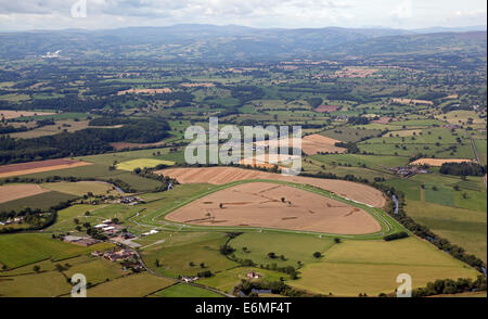 Vista aerea di Wrexham Racecourse, Wales, Regno Unito Foto Stock