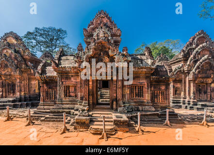 Banteay Srei rosa hindu temple Cambogia Foto Stock