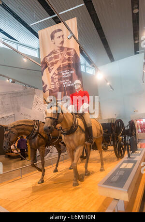 Diorami in RCMP (Mountie) Heritage Centre, Regina, Saskatchewan, Canada. Questi sono parte dell'RCMP collezioni storiche. Foto Stock