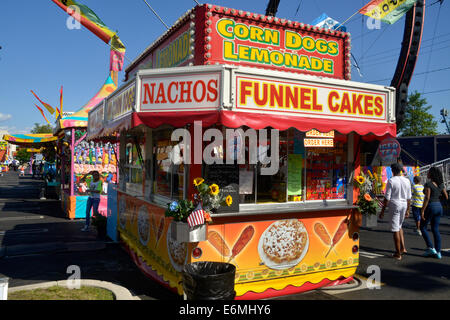 Lo stand di ristoro al carnevale in Annapolis, Maryland Foto Stock