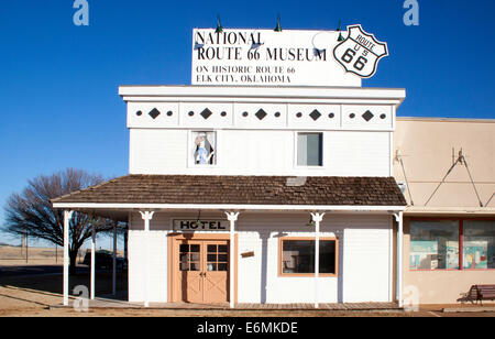 Strada Nazionale 66 museo nella città di Elk Oklahoma Foto Stock