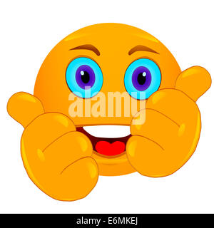 Thumbs up smiley Foto Stock