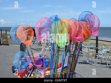 Reti da pesca colorate per bambini Foto Stock