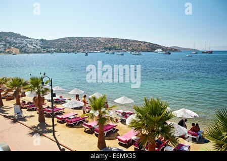 Sulle spiagge di bellissimi Bitez, Turchia Foto Stock