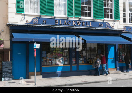 Blackwell's bookshop in Broad Street, Oxford. Foto Stock