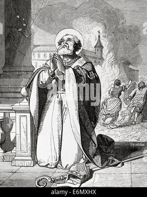 San Mamertus (morto C. 475). Il vescovo di Vienne in Gallia. Incisione di Severini. Ano Cristiano. Xix secolo. Foto Stock