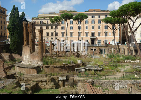 Largo Argentina Roma resti archeologici Italia Foto Stock