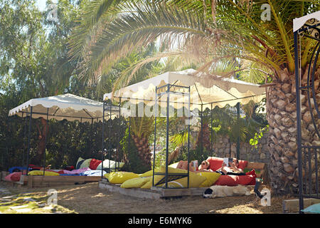 Sulle belle spiagge di Bitez, Turchia Foto Stock