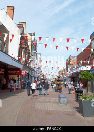 High street in Rhyl Denbighshire Wales UK Foto Stock