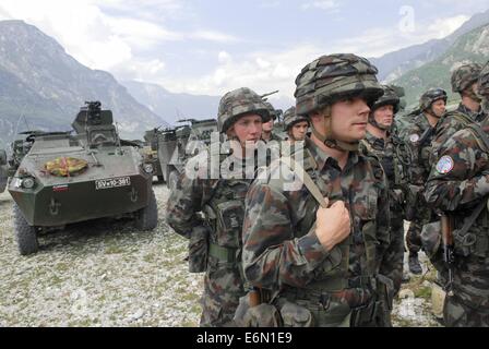 Fml, multinazionale europea Forze terrestri; i soldati dell esercito sloveno Foto Stock