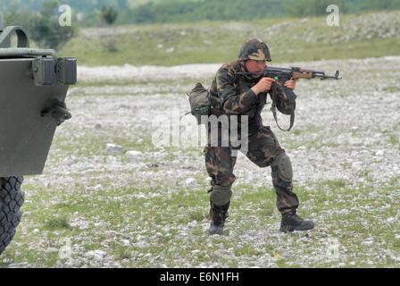 Fml, multinazionale europea Forze terrestri; i soldati dell esercito ungherese Foto Stock