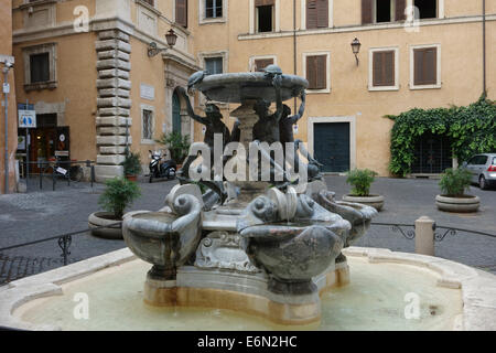 La Fontana delle Tartarughe Roma Fontana delle Tartarughe Foto Stock