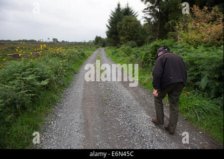 Oristown, Meath, Irlanda. 27 Agosto, 2014. Nella foto è Pietro Malone a livello locale un uomo che possiede una parte di Oristown bog e aveva permesso di dare al personale ICLVR alla chirurgia il BOG.Una nuova ricerca in corrispondenza di Oristown Bog nella contea di Meath ha preso il via oggi come parte del costante impegno per individuare i resti di uno degli scomparsi.23-anno-vecchio uomo di Belfast Brendan Megraw era stato rapito da parte dell'IRA dalla sua casa di Twinbrook nella città in 1978.è stato assassinato e segretamente sepolto. Credito: Barry Cronin/Alamy Live News Foto Stock