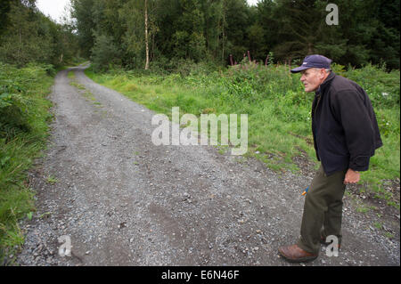 Oristown, Meath, Irlanda. 27 Agosto, 2014. Nella foto è Pietro Malone a livello locale un uomo che possiede una parte di Oristown bog e aveva permesso di dare al personale ICLVR alla chirurgia il BOG.Una nuova ricerca in corrispondenza di Oristown Bog nella contea di Meath ha preso il via oggi come parte del costante impegno per individuare i resti di uno degli scomparsi.23-anno-vecchio uomo di Belfast Brendan Megraw era stato rapito da parte dell'IRA dalla sua casa di Twinbrook nella città in 1978.è stato assassinato e segretamente sepolto. Credito: Barry Cronin/Alamy Live News Foto Stock