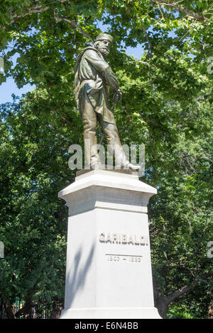 Giuseppe Garibaldi (1807-1882) in Washington Square Park nel Greenwich Village di New York City Foto Stock