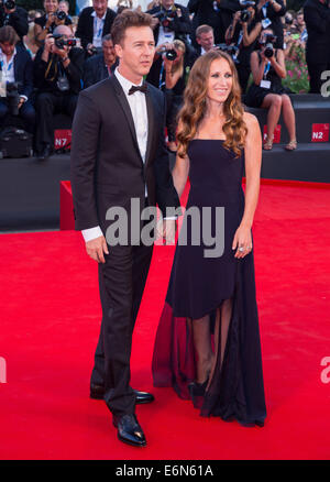 EDWARD NORTON BIRDMAN. PREMIERE 71ST FESTIVAL DEL CINEMA DI VENEZIA LIDO Venezia Italia 27 Agosto 2014 Foto Stock