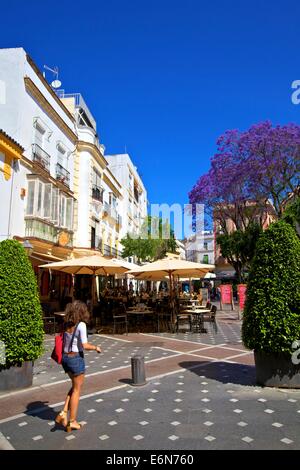 Cafe, Jerez de la Frontera, la provincia di Cadiz Cadice, Andalusia, sud ovest Europa Foto Stock