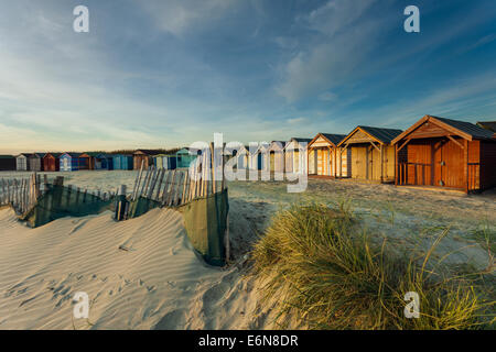 Serata estiva sulla West Wittering beach, West Sussex, in Inghilterra Foto Stock