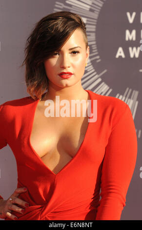 DEMI LOVATO US cantante e attrice cinematografica in agosto 2014. Foto di Jeffrey Mayer Foto Stock