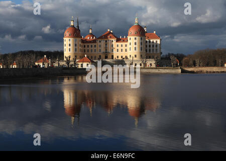 Castello di Moritzburg vicino a Dresda, Sassonia, Germania. Foto Stock