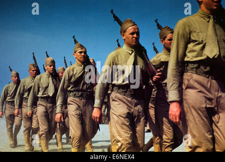 Marines formazione di finitura a Parris Island, South Carolina, Maggio 1942 Foto Stock