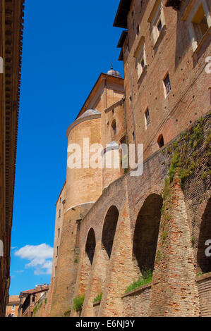 Urbino Palazzo Ducale. Palazzo Ducale. Marche, Italia, Europa. Patrimonio mondiale dell UNESCO Foto Stock