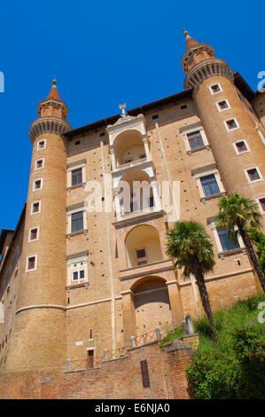 Urbino Palazzo Ducale.Palazzo Ducale. Marche, Italia, Europa. Patrimonio mondiale dell UNESCO Foto Stock