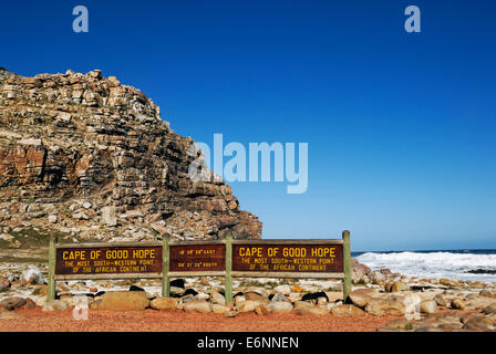 Informazioni registrazione al Capo di Buona Speranza a Cape Point, Provincia del Capo Occidentale, Sud Africa Foto Stock