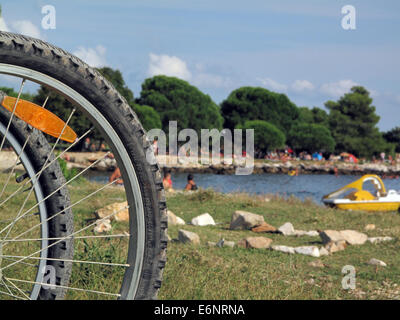 Mountain bike ruote in Istria Croazia Foto Stock