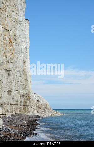 Bianche Scogliere di gesso le sette sorelle a Birling Gap vicino a Eastbourne in East Sussex. Inghilterra Foto Stock