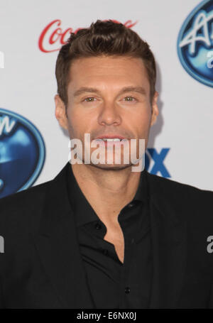 Soddisfare i "idolo americano XIII' finalisti party in Fig & Olive in West Hollywood con: Ryan Seacrest dove: Los Angeles, California, Stati Uniti quando: 20 Feb 2014 Foto Stock