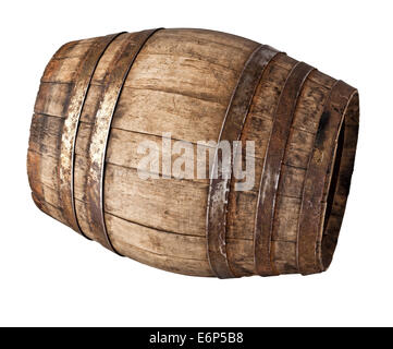 Immagine di classi Barile di legno su sfondo bianco Foto Stock