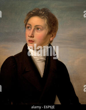 Franz Liszt come giovane uomo ( Ungheria 1811-1886 ungherese pianista compositore ) 1826 Jean Vignaud 1775-1826 Francia - Francese Foto Stock