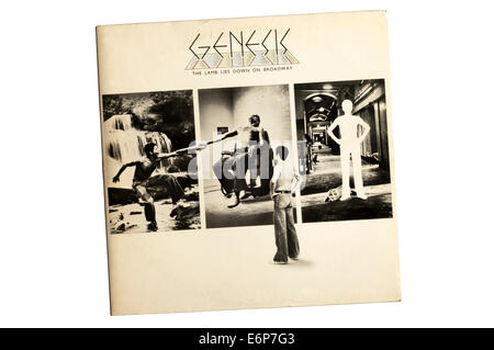 L'agnello si stende su Broadway era un concetto doppio album rilasciato nel 1974 dalla British rock band Genesis. Foto Stock