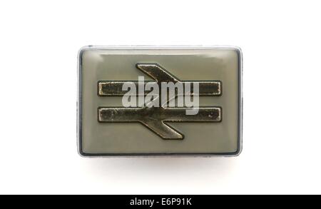 British Railways logo emblema badge indossato da guardie Foto Stock