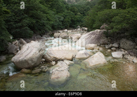 Mount Kumgang. La Corea del Nord. Foto Stock