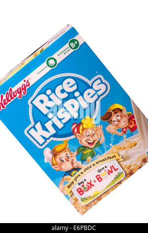 Scatola di riso Kelloggs Krispies cereali per la prima colazione Foto Stock